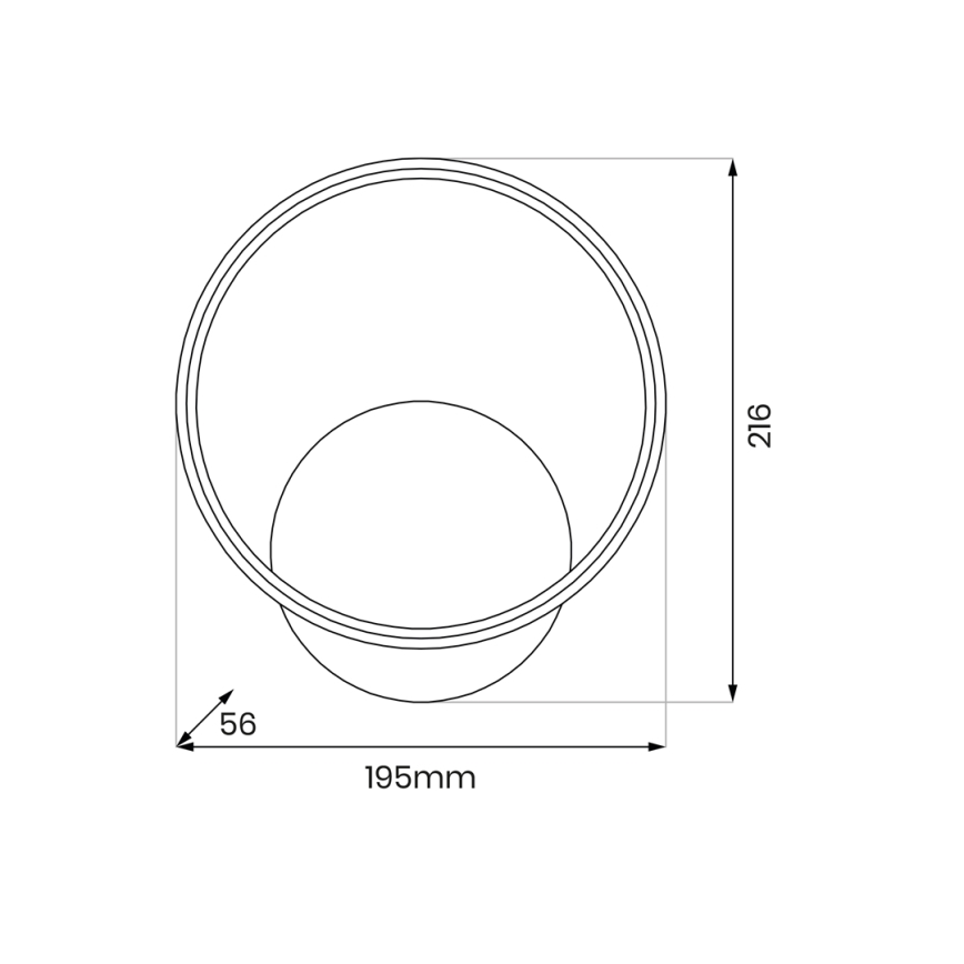 LED väggbelysning ROTONDA LED/7W/230V guld