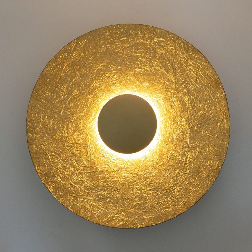 LED väggbelysning SOLE LED/16W/230V diameter 65 cm guld
