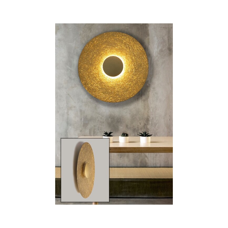 LED väggbelysning SOLE LED/7W/230V diameter 44 cm guld