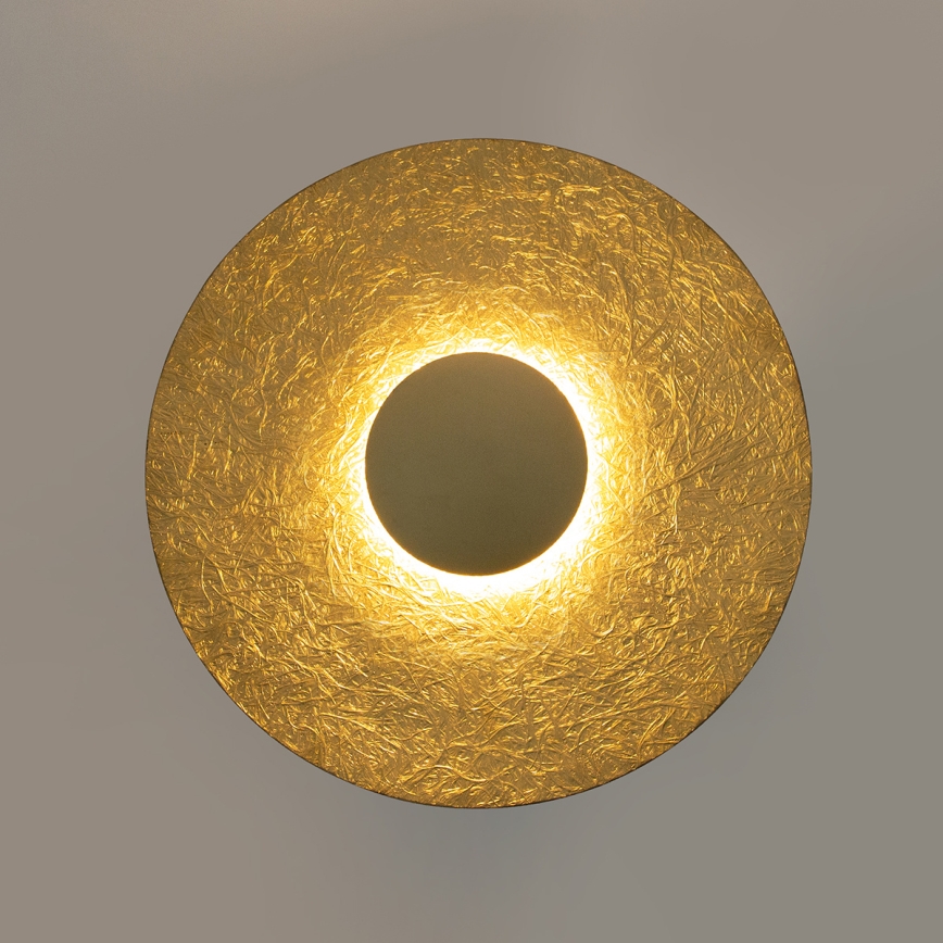 LED väggbelysning SOLE LED/7W/230V diameter 44 cm guld