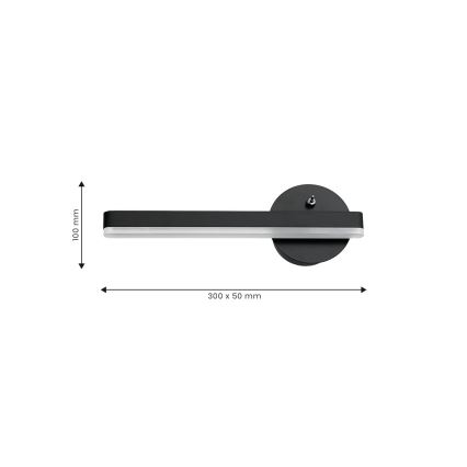 LED Väggbelysning SYDNEY LED/6W/230V svart