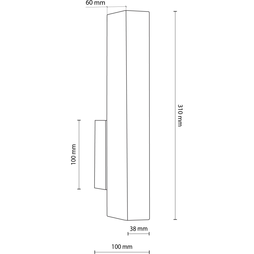 LED väggbelysning TEO LED/3W/230V 3000K valnöt