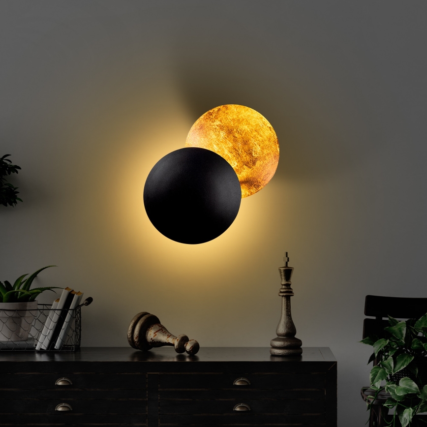 LED väggbelysning YOSMA LED/5W/230V 3000K svart/koppar