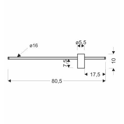 LED-vägglampa ARIAN LED/13W/230V svart