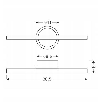 LED Vägglampa BATUTA LED/10W/230V beige