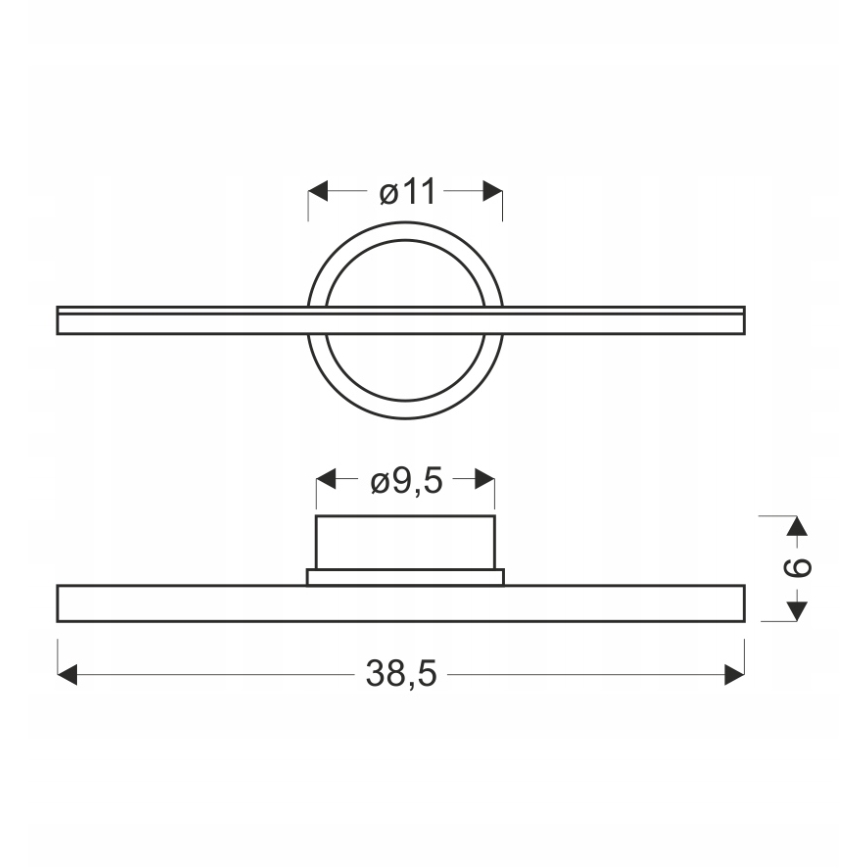 LED Vägglampa BATUTA LED/10W/230V brun