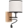 LED vägglampa BOHO 1xE27/25W/230V + LED/1W/230V ek