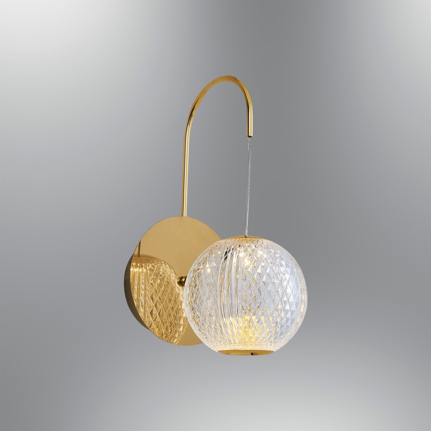 LED Vägglampa CREMONA LED/5W/230V 3000K guldfärgad