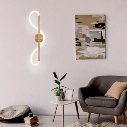 LED-vägglampa EMMA LED/19W/230V guldig