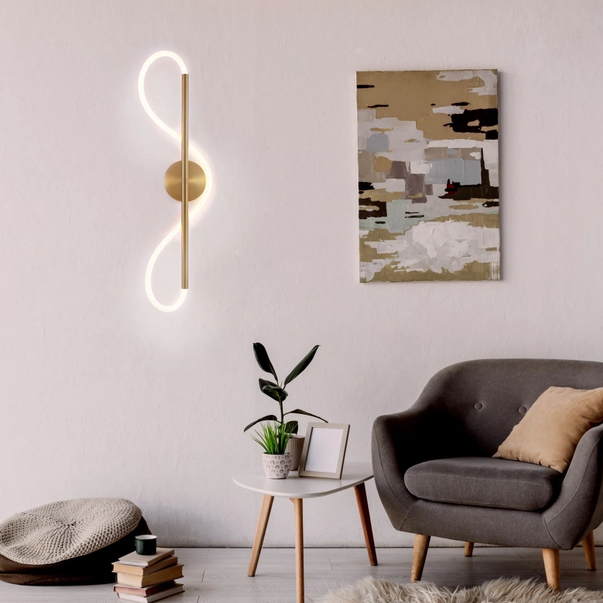 LED-vägglampa EMMA LED/19W/230V guldig