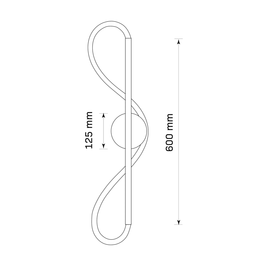 LED-vägglampa EMMA LED/19W/230V guldig