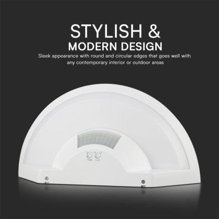 LED Vägglampa för badrum med sensor SAMSUNG CHIP LED/10W/230V 4000K IP54 vit