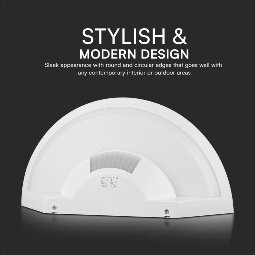 LED Vägglampa för badrum med sensor SAMSUNG CHIP LED/10W/230V 4000K IP54 vit