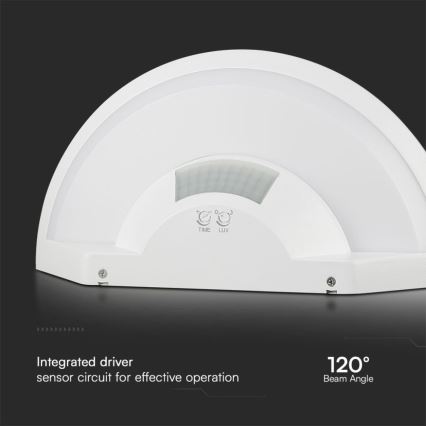 LED Vägglampa för badrum med sensor SAMSUNG CHIP LED/10W/230V 4000K IP54 vit
