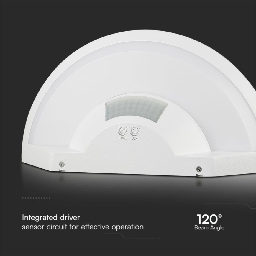 LED Vägglampa för badrum med sensor SAMSUNG CHIP LED/10W/230V 4000K IP54 vit