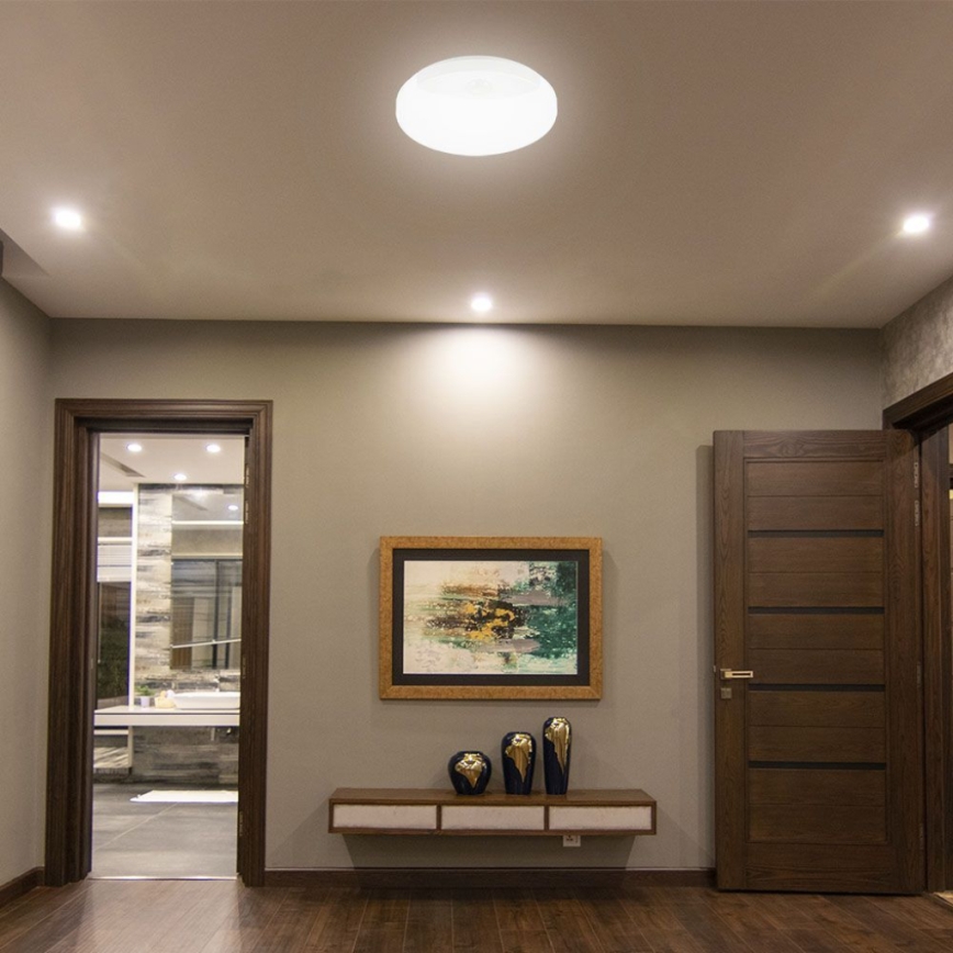 LED Vägglampa för badrum med sensor SAMSUNG CHIP LED/15W/230V 3000/4000/6000K IP44 vit