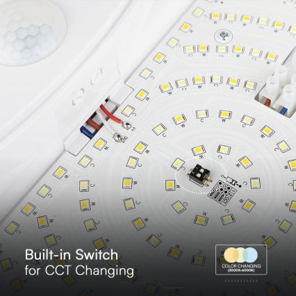 LED Vägglampa för badrum med sensor SAMSUNG CHIP LED/15W/230V 3000/4000/6000K IP44 vit