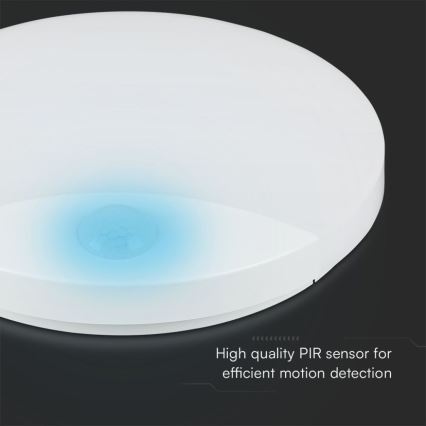 LED Vägglampa för badrum med sensor SAMSUNG CHIP LED/15W/230V 3000/4000/6000K IP44 vit
