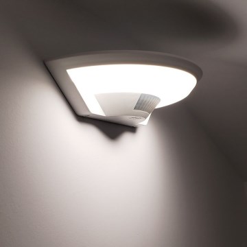 LED Vägglampa för badrum med sensor SAMSUNG CHIP LED/10W/230V 4000K IP54 vit