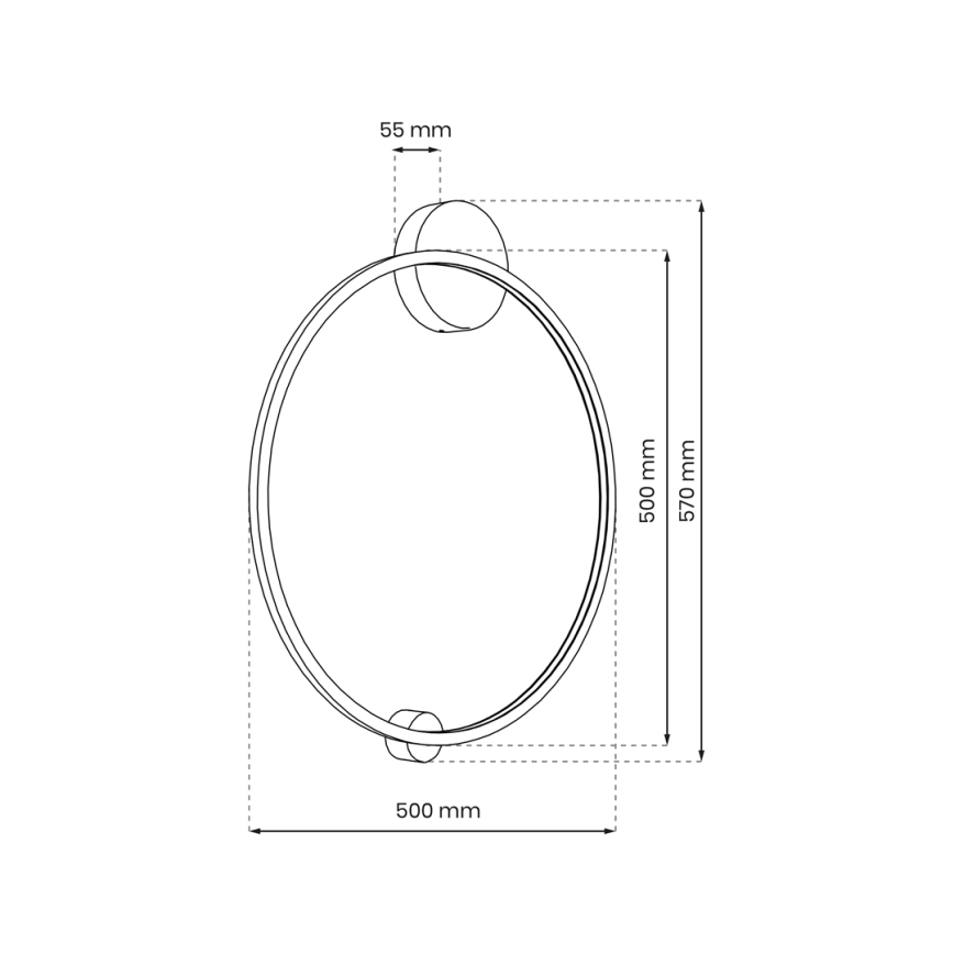 LED Vägglampa för badrum SATURNO LED/25W/230V IP44 gyllene