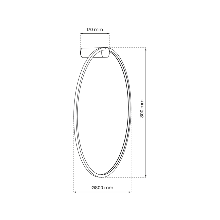 LED Vägglampa för badrum SATURNO LED/46W/230V IP44 gyllene