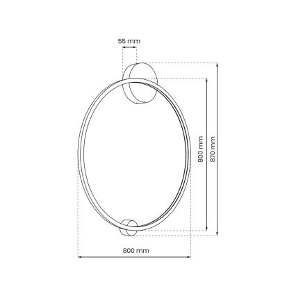 LED Vägglampa för badrum SATURNO LED/46W/230V IP44 gyllene