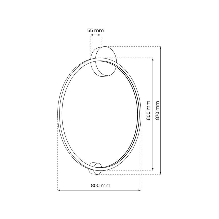 LED Vägglampa för badrum SATURNO LED/46W/230V IP44 gyllene