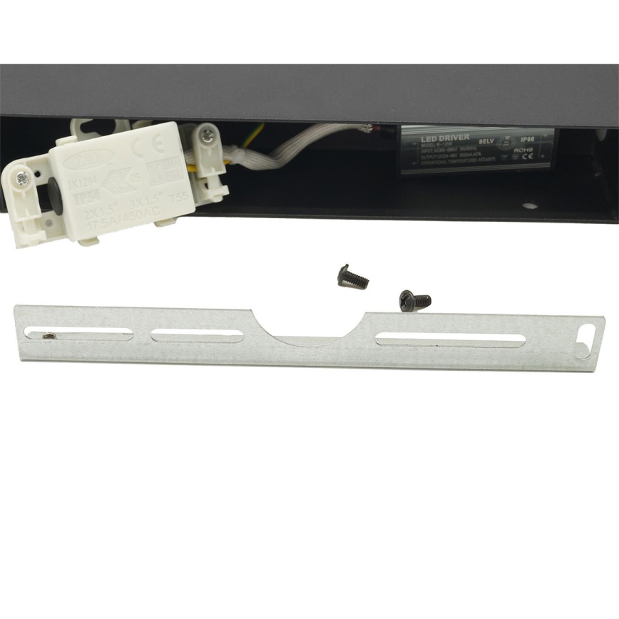 LED Flexibel vägglampa för utomhusbruk 2xLED/16W/230V IP54 90 cm svart