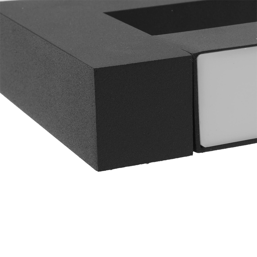LED Flexibel vägglampa för utomhusbruk 2xLED/4W/230V IP54 30 cm svart