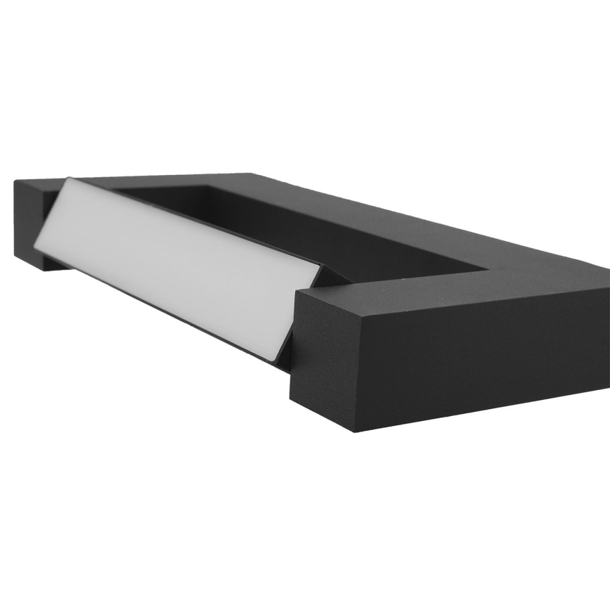 LED Flexibel vägglampa för utomhusbruk 2xLED/4W/230V IP54 30 cm svart