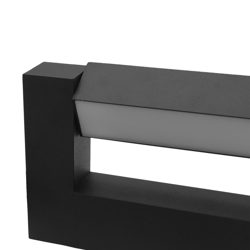 LED Flexibel vägglampa för utomhusbruk 2xLED/4W/230V IP54 30 cm svart