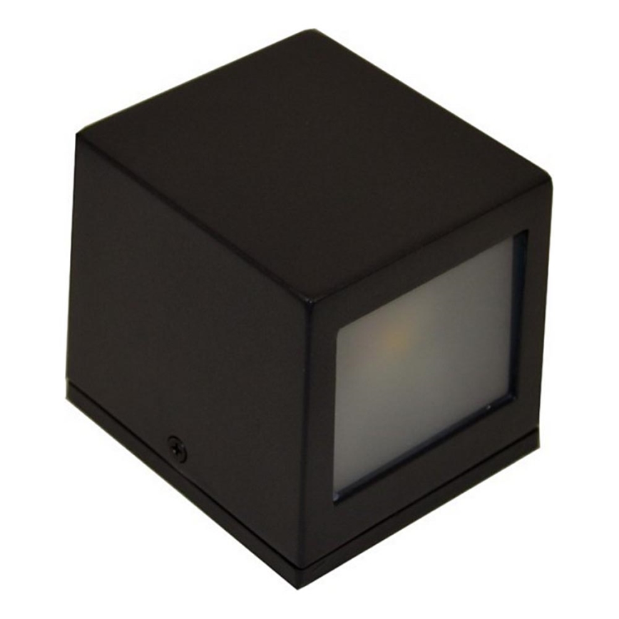 LED vägglampa för utomhusbruk 2xLED/5W/230V 4000K IP54 svart