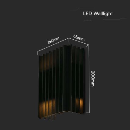 LED vägglampa för utomhusbruk 2xLED/6W/230V IP65 3000K