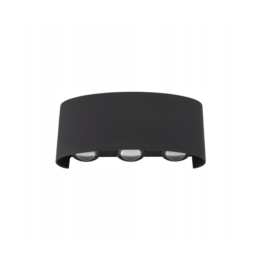 LED vägglampa för utomhusbruk ARROW 6xLED/1W/230V IP54 svart