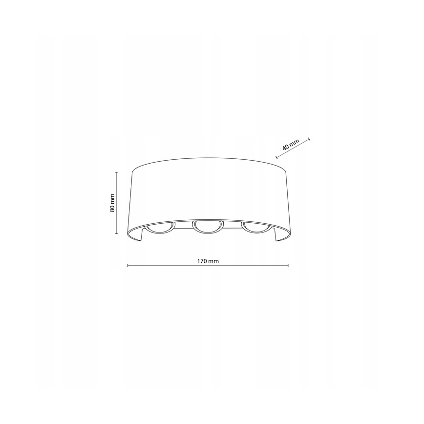 LED vägglampa för utomhusbruk ARROW 6xLED/1W/230V IP54 svart