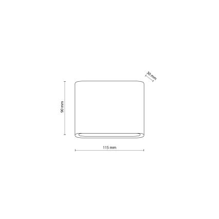 LED vägglampa för utomhusbruk ARWENA 2xLED/3W/230V IP54 svart