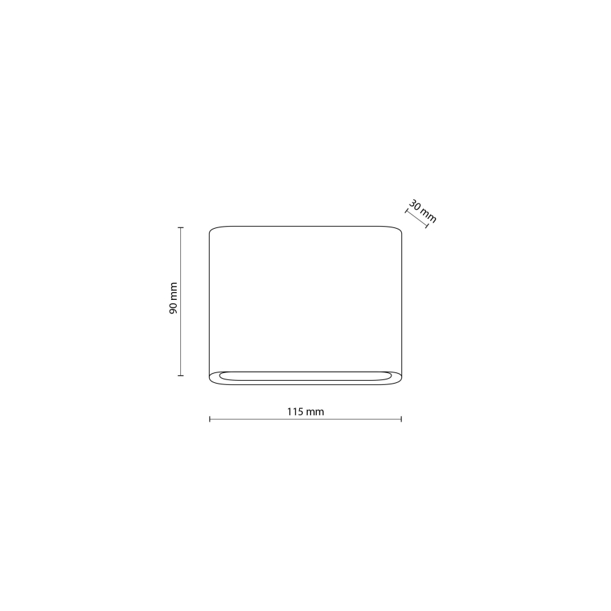 LED vägglampa för utomhusbruk ARWENA 2xLED/3W/230V IP54 svart