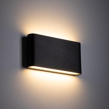 LED vägglampa för utomhusbruk ARWENA 2xLED/6W/230V IP54 svart