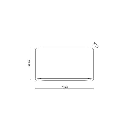 LED vägglampa för utomhusbruk ARWENA 2xLED/6W/230V IP54 svart