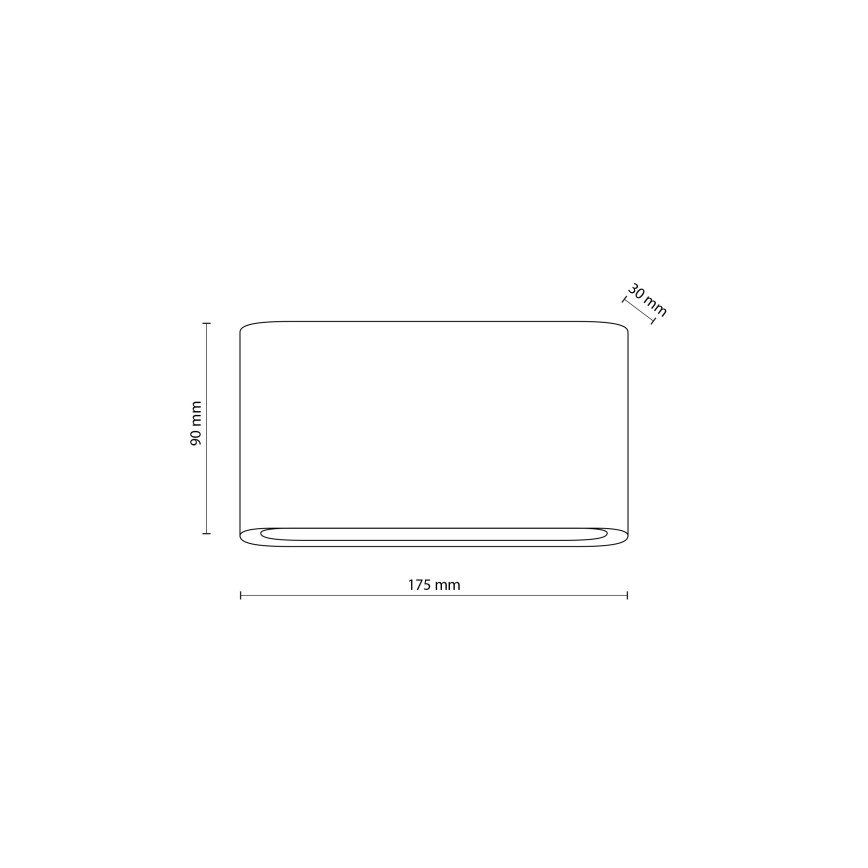 LED vägglampa för utomhusbruk ARWENA 2xLED/6W/230V IP54 svart