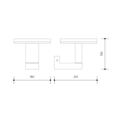 LED vägglampa för utomhusbruk BARI LED/10W/230V 4000K IP54 antracit