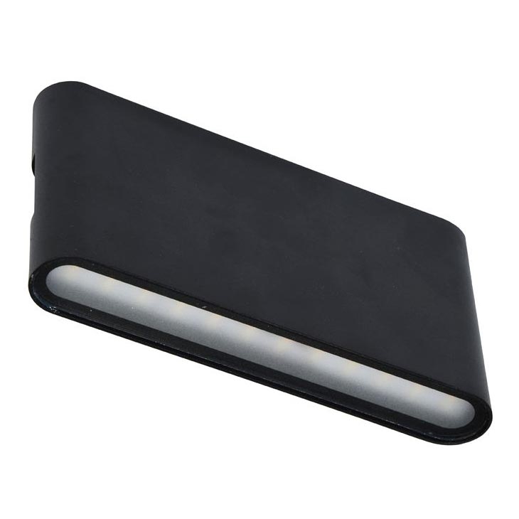 LED vägglampa för utomhusbruk BRICK 2xLED/6W/230V 3000/4000/6500K IP65 svart