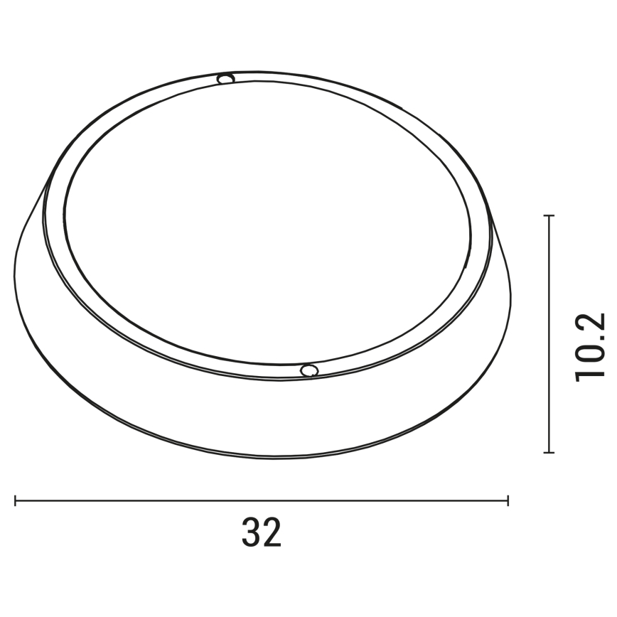 LED vägglampa för utomhusbruk BULKHEAD LED/30W/230V 4000K IP54 svart