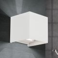 LED vägglampa för utomhusbruk CUBE 2xLED/3W/230V IP54 vit