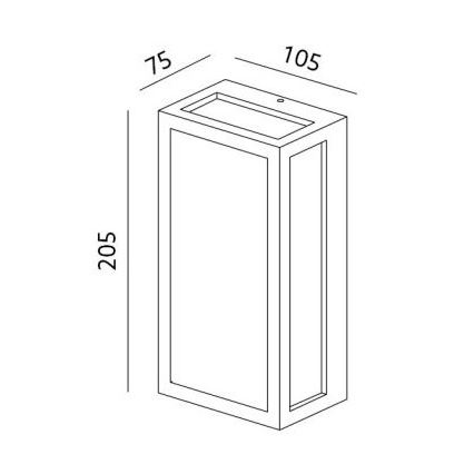 LED vägglampa för utomhusbruk ENTERA LED/10W/230V 4000K IP54