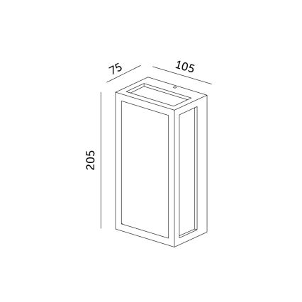 LED vägglampa för utomhusbruk ENTERA LED/10W/230V 4000K IP54