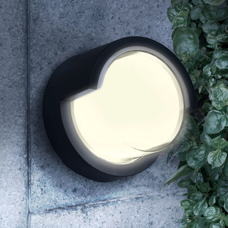 LED vägglampa för utomhusbruk ESSEN LED/10W/230V IP44 svart