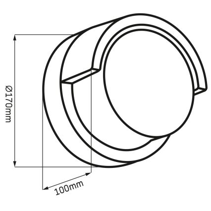 LED vägglampa för utomhusbruk ESSEN LED/10W/230V IP44 svart