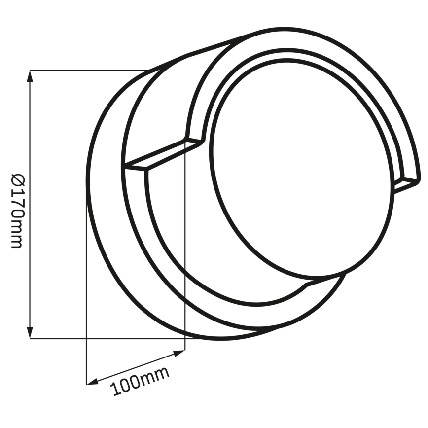 LED vägglampa för utomhusbruk ESSEN LED/10W/230V IP44 svart