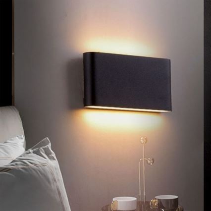 LED vägglampa för utomhusbruk FLOW 2xLED/6W/230V IP54 3000K antracit